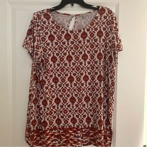 Eliane Rose Floral Soft Short Sleeve Blouse - Size 1X